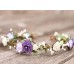 Fall Purple Flower Crown Blush and Lilac Floral Crown White Halo